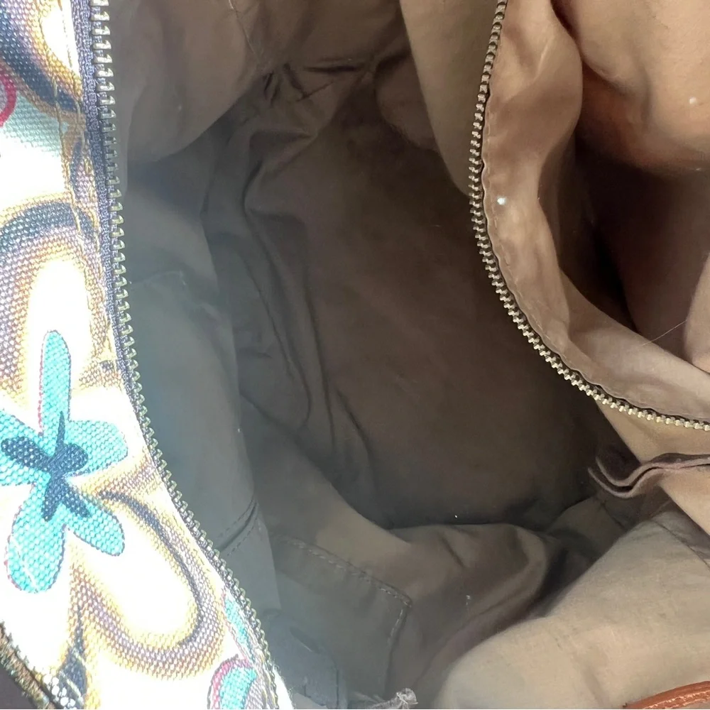 Lucky Brand Hummingbird Canvas & Suede Boho Shoulder Bag - Picture 7 of 11